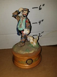 Figur Clown Emmett Kelly The Letter Carrier Make Someone Happy SF Spieluhr - Bild 1 von 4