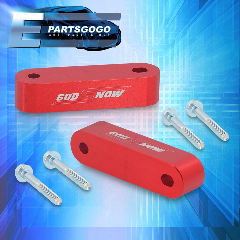 For 88-00 Acura Honda Integra CRX Civic 22MM Red JDM Hood Spacer Risers + Bolt Foto 1 de 3