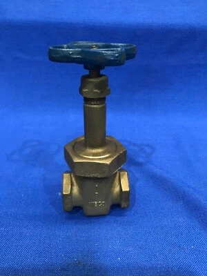 NIBCO T-134 Bronze Gate Valve 1" NPT Thread Ends Class 150 / 300 psi WOG - Image 1 of 4