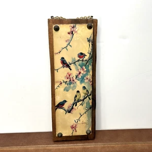 Norleans Hand Made Spain Wood Wall Plaque Birds Flowers Tree Branch 10" Art - Picture 1 of 4