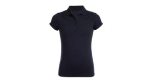 NWT Nautica Girls' 7-16 Plus Performance Short Sleeve Polo Navy Blue - Picture 1 of 1