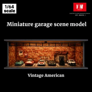 1/64 Diorama City Car Garage Model LED Lighting Scene Display Building Model Toy - Picture 1 of 47