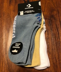 Converse Women Sock Ultra Low Wick Moisture 3-Pair Muticolor FLAT KNIT 4-10 New - Picture 1 of 3
