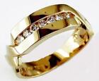 ESTATE WIDE .25CT DIAMOND 14K YELLOW GOLD 7 STONE INFINITY LOVE ANNIVERSARY RING
