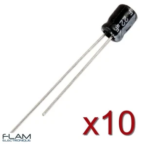 10x condensateur électrolytique 16V 22uF / 6x4mm Radial Capacitor Aluminium - Imagen 1 de 2