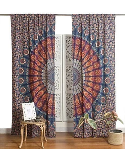 Curtains Tapestry Handmade Mandala Door Bedroom Divider Wall Hangings Curtains - Picture 1 of 2