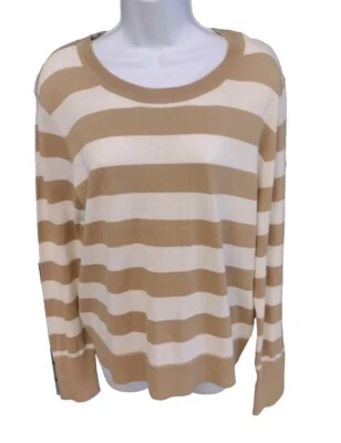 Suéter Michael Kors Mujer XL Elastizado Color Caqui Rayas Manga Larga Prenda  Foto 1 de 4