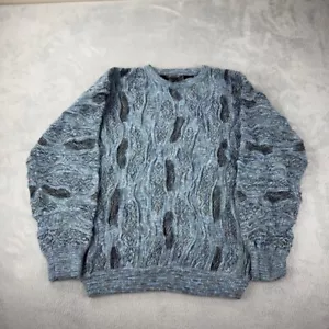 Coogi Australia Blue Knit Wool Sweater Men’s Size L - Bild 1 von 10