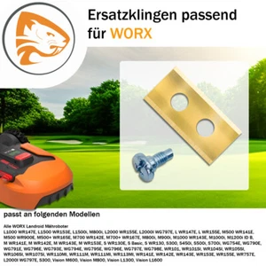 27 Stück ERSATZMESSER p.f. WORX Landroid M700 Mähroboter Rasenmäher TITAN - Bild 1 von 3