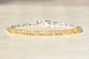 Quarzo citrino e pietre preziose di pirite perline argento sterling 925... - Foto 1 di 10