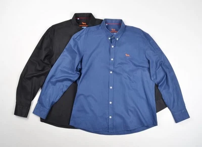 Men's Harmont & Blaine 2X Blue, Black Button Front Shirt Sz 2XL Narrow Fit VGC - Image 1 of 4