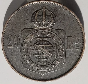 1869 BRAZIL 20 REIS Very Nice High Grade - Picture 1 of 2