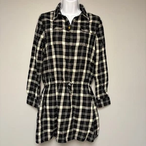 Polo Ralph Lauren Long Sleeve Plaid Flannel Shirt Dress Girls Sz 16  - Picture 1 of 6