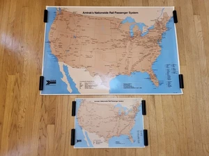 X2 Amtrak's Nationwide Rail Passenger System 1980 Map Poster Eisenbahn Zug... - Bild 1 von 9
