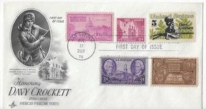 ArtCraft # 1330 Davy Crockett 5-stamp Combo - Picture 1 of 1