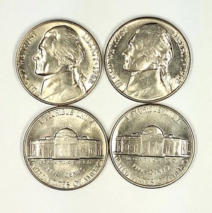 1962  P and D UNCIRCULATED JEFFERSON NICKELS CHOICE TO GEM BU - Picture 1 of 2