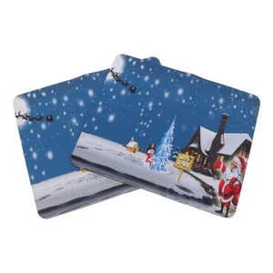 2 PCS Weihnachtsmuster Tischmatte Student Büro Rutschfestes Mauspad Gummi - Afbeelding 1 van 12
