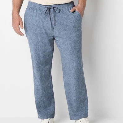 Mutual Weave Men’s Big & Tall Pants Linen Blend Relaxed Fit Size 2XLT NWT Beach - Image 1 of 3