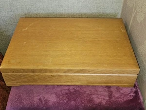 Vintage Holz Besteck Kantine leer Aufbewahrungsbox mit Flexfit Innenausstattung - Bild 1 von 3