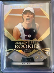 2023 cubierta superior Goodwin Champions IGA SWIATEK RC/99 DIAMANTE RELIQUIA NOVATOS - Imagen 1 de 2