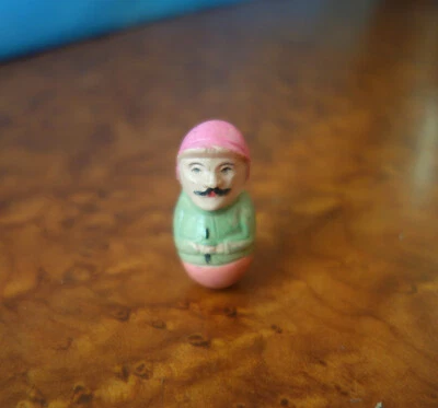 rare ancien jouet celluloïd culbuto poussah jocket fond bureau d'étude convert - Photo 1/2