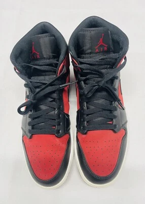 Nike Air Jordan 1 Mid Reverse Banned Gimnasio Rojo Negro Hombre’s Talla 11 Foto 1 de 4