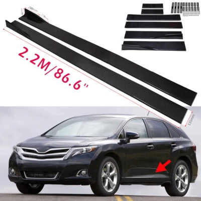 Fit 86.6''Side Skirt+Splitter Extension Rocker Panel For Toyota-Venza-2013 Foto 1 de 4