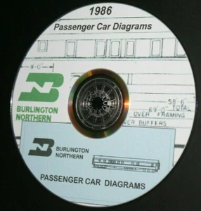 Burlington Northern 1986 Business Car Diagram PDF Pages on DVD - Picture 1 of 5