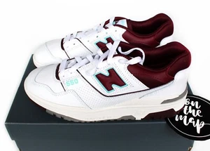 New Balance 550 White Burgundy Maroon Cyan Blue BB550WBG UK 3 4 5 6 9 10 US Neu - Bild 1 von 12