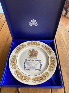 Aynsley Fine Bone China Commemorative Plate 10.5” - Queen Mothers 80th Birthday - Picture 1 of 7