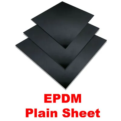 Rubber Sheeting Solid EPDM Sheet Mats Florring BLACK VARIOUS THICKNESS & SIZES • 6.99£