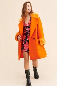 Free People roxy orange Statement Wollmantel - XS-$ 358-A703 - Bild 1 von 3