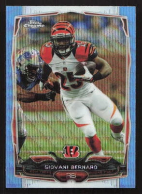 2014 Topps Chrome Giovani Bernard Blue Wave Refractor #63 Card - Image 1 of 2