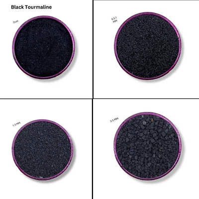 天然黑色碧玺粉碎粗宝石粉所有尺寸镶嵌材料 — 第 1/4 张图片