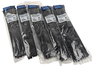 500 Thomas & Betts L-14-50-0-C Cable Ties 14.6" Catamount UV Nylon Black 50lb - Picture 1 of 6