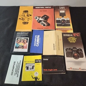 Konvolut Vintage Kamera Ephemera Handbücher Canon Konica Honeywell Olympus und mehr - Bild 1 von 16