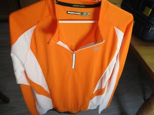 New Nishiki Men 1/4 Zip Orange Breathable High Visibility XL Cycling Jersey Lg - Picture 1 of 11