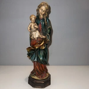 Vintage geschnitzte Holz Madonna mit Kind G. Serraglini Firenze Florentiner Italien - Bild 1 von 18
