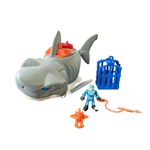 Fisher-Price Imaginext Shark Underwater Scuba Mega Bite Cage Swimming Action - Bild 1 von 9