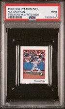 1990 Publication International Stickers Nolan Ryan Pitching graded PSA 9 Mint
