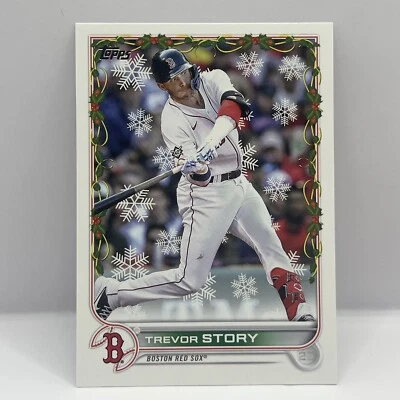 2022 Topps Holiday Baseball Trevor Story Base HW70 Boston Red Sox - Image 1 of 2