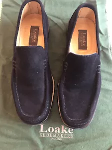 Loake Men's Parma Black Suede Loafers - Size 7 - Picture 1 of 9