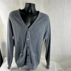 VINTAGE Arnold Palmer Cardigan Sweater Adult Medium Gray Arnie Grandpa - Picture 1 of 7
