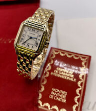 Cartier PANTHÈRE. Large model, 18K Yellow Gold, quartz,  27mm Box & Papers