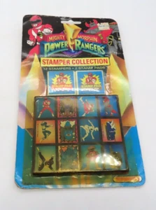 1993 Vintage Mighty Morphin Power Rangers  12 Stampers And  2 Stamp Pads - Picture 1 of 7