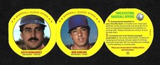 1987 MSA Baseball Super Stars Disc Panel #3 Ron Darling #4 Keith Hernandez