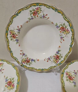 Cuencos de sopa de colección Old Staffordshire Johnson Brothers Lichfield años 50 6 piezas borde dorado - Imagen 1 de 21
