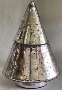 Hallmark Mercurio Color Plata Vidrio Árbol de Navidad Vela con Tapa Aroma Pino NUEVO - Imagen 1 de 3