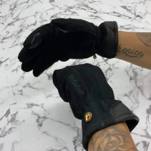 Herren Timberland Schwarz Echtleder Handschuhe Neu mit Etikett - Bild 1 von 4