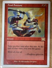 Final Fortune 6th Edition PLD Red Rare MAGIC MTG CARD (ID# 203487) ABUGames